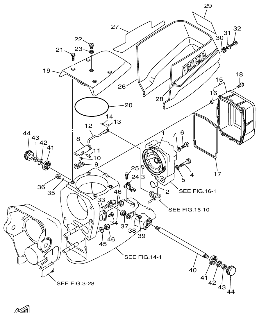 Yamaha DE-DHD6U3 OUTBOARD DRIVE 2 (DE-DHT) (TRP) parts diagram